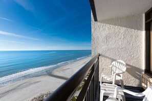 Oceanfront balcony view