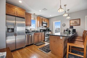 Fully equipped kitchen with a large pantry and all the essentials you need. 