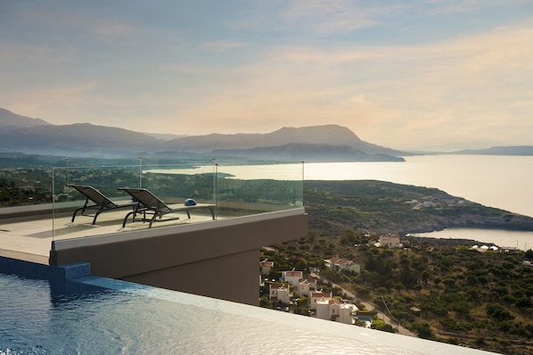 Modern Crete Villa | Villa Azure Horizon | 4 Bedrooms | Large Terrace with Private Pool | Luxury & Privacy | Parking Area | Chania