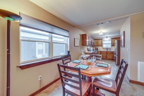 Dining Area & Kitchen | 1st Floor | High Chair | Dual Coffee Maker | Toaster