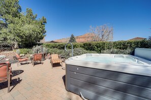 Back Patio | Hot Tub | Red Rock Views