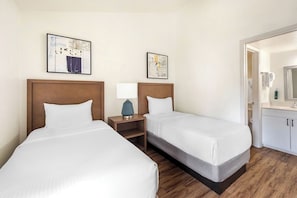 Comfortable 2 Twin beds; perfect for your vacation!