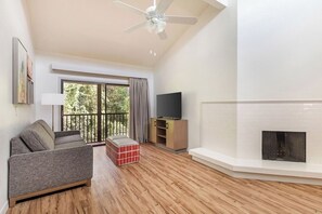 Stylish living room with a  Flat Screen TV