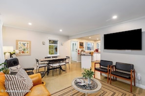 Open concept kitchen/dining/living room. Cozy but enough room for the whole family.