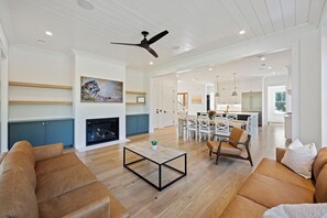 Gorgeous open interior with chic furniture