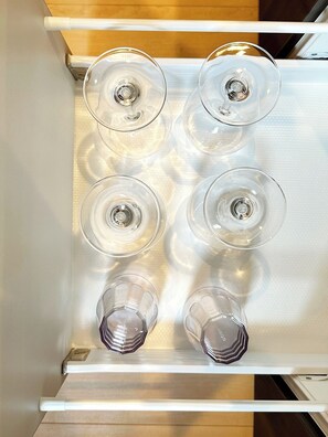 There are also several glasses