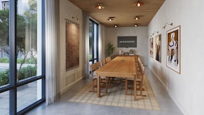 Curated gathering spaces.