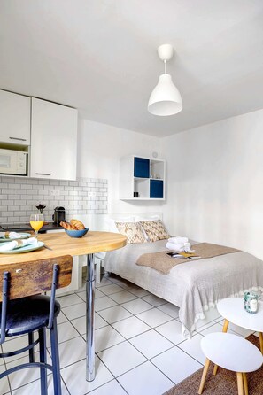 The open-plan living, kitchen and dining area