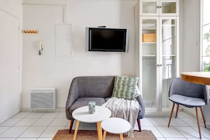 The open-plan living, kitchen and dining area