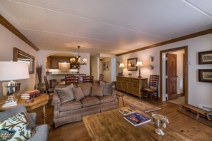Each condo features fireplace, dining area, sofa bed, balcony and fully equipped kitchens
