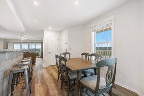 Make mealtime memories together at the dining table, seating 6