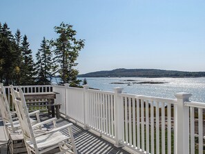 The large deck is great for admiring the views