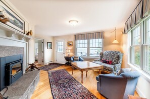 1st Floor Sitting Area with working fireplace