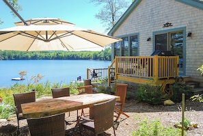 Side yard and outside dining