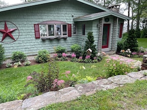 View of the home from the driveway