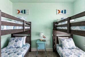 Undersea themed bunk room ready for a sleepover!