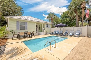 Relax on the loungers and bask in the sun!