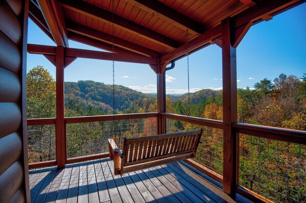 Breathtaking views from the wraparound deck