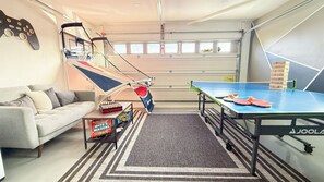 Enjoy our game room equipped with Basketball Arcade and Ping Pong Table. 
