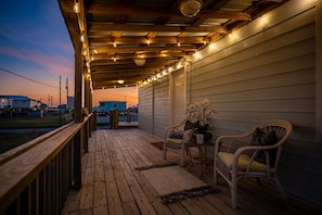 Enjoy the warm summer evenings on this inviting patio.
