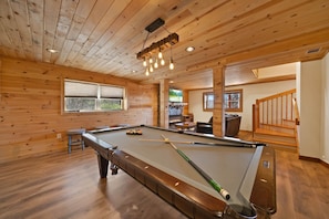 Eight-Foot Slate Pool Table in the Lower Level Game Room
