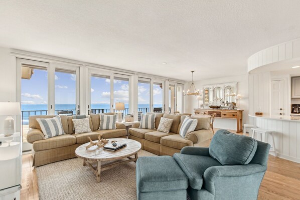Expansive Views from the Great Room of this Gorgeously Furnished Pent House