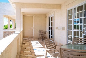 Enjoy your morning coffee on your balcony.