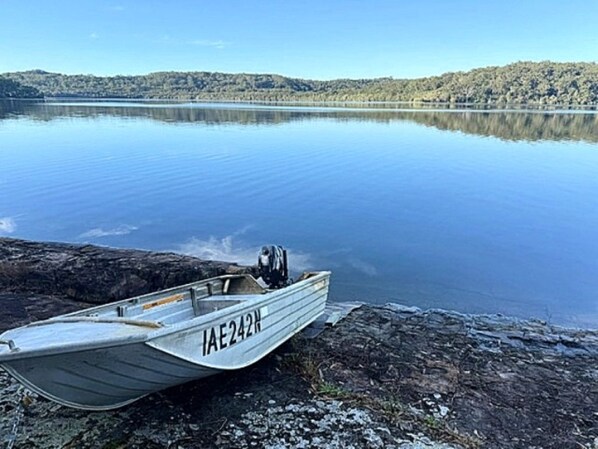 Enjoy a exploring the lake in our 5hp motorboat. 