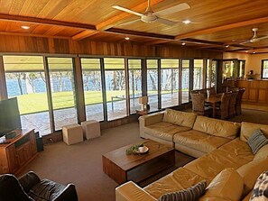 Enjoy the lake views no matter the weather, open plan living at its best.