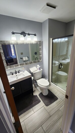 Master bedroom with private bathroom