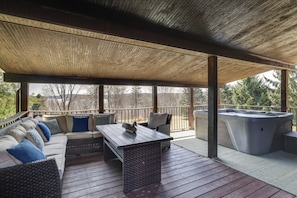 Covered Deck | Private Hot Tub