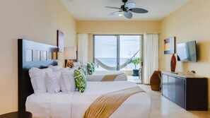 Ocean-view double queen room at Garza Blanca with balcony & luxury touches.