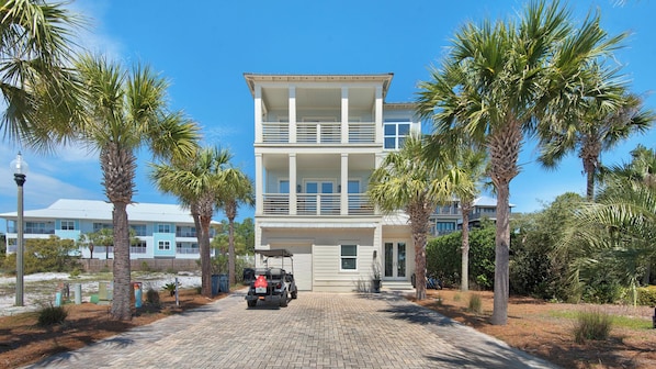 The Bee's Knees: Front view w/ Golf Cart