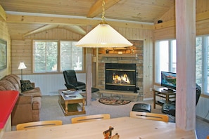 Cozy Living Area with Fireplace - Cozy Living Area with Fireplace