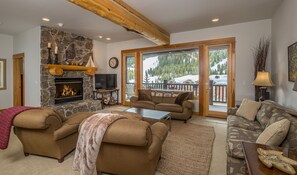 Great Room with Wood Fireplace