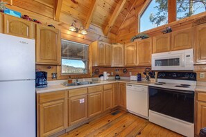 The Vinson's fully-equipped kitchen