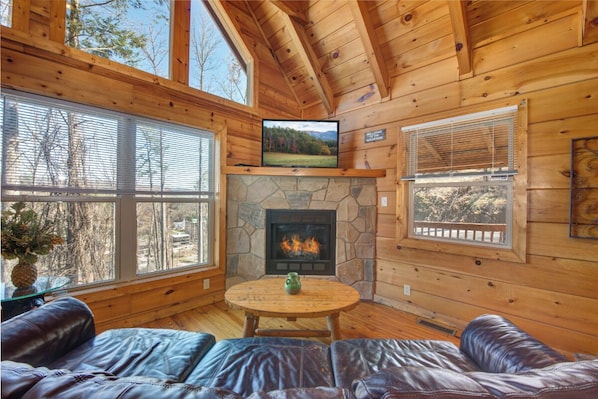 The Vinson's cozy living area