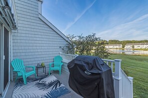 Deck overlooking pond