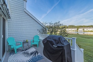 Deck overlooking pond