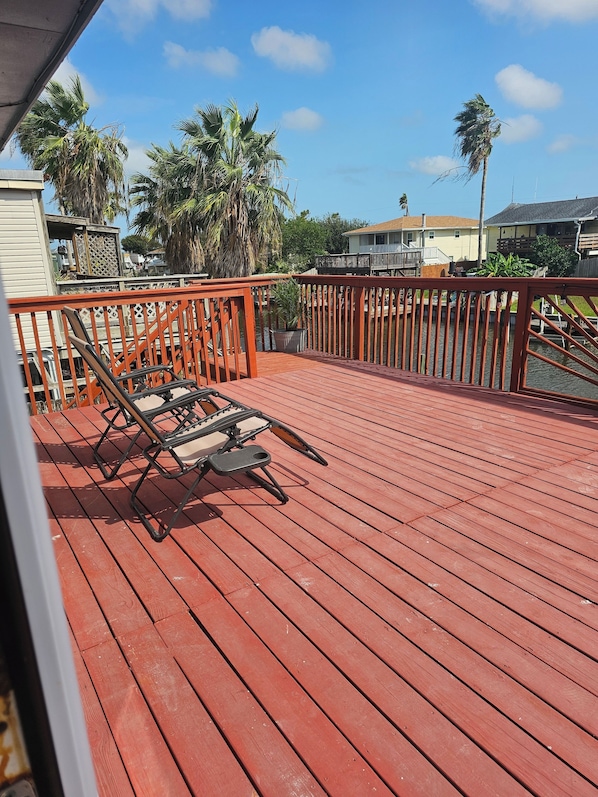 Gorgeous view from upper deck facing the channel.