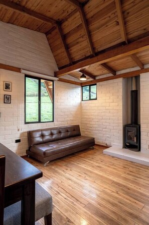 Open-plan living room and kitchen 