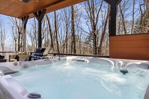 Let the warm, bubbling waters melt your stress away as you soak in the serene mountain surroundings.