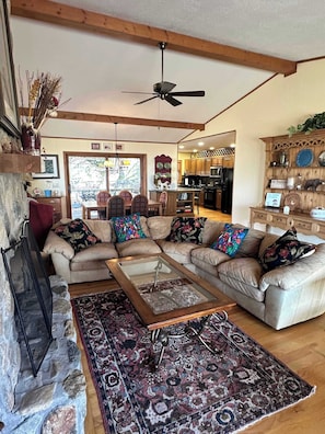 Living room showing open floor plan