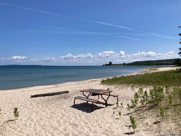 Lake Huron access across the road
