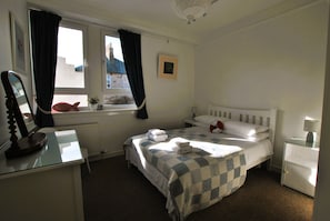 The double bedroom has plenty of storage