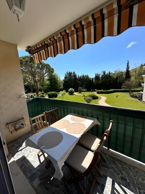 terrace facing the park