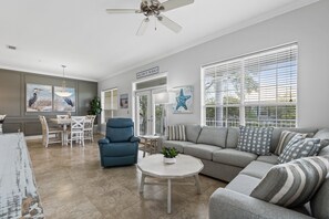 Open-concept layout flows beautifully from the living area to dining, creating space for everyone to relax together.