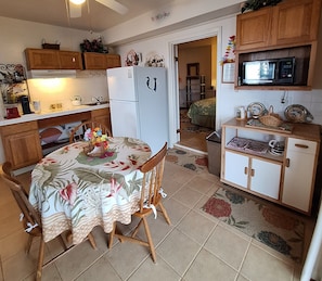 Eating area in Kitchenette and door to optional 2nd bedroom