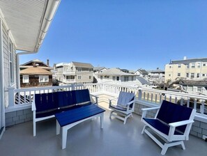 Balcony area with lots of seating