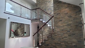 Glass staircase view 2